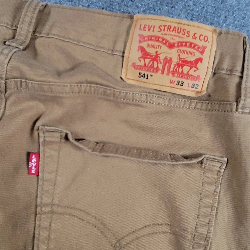 Levi's 511 Slim Fit Pants Mens 33x32 Light Brown Cotton Stretch Chino
